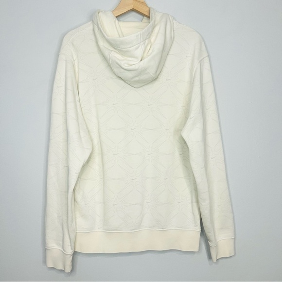 Nike Cream AOP Center Swoosh Terry Fleece Hoodie Medium - Picture 8 of 8